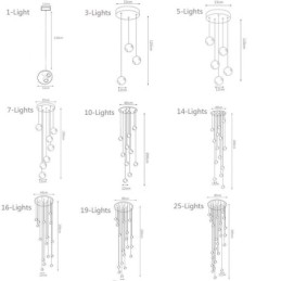 Moderne Krystallkule Anhengslampe Fargerik Krystalllysekrone (Fargerik Stil, Vennligst Kontakt Oss)