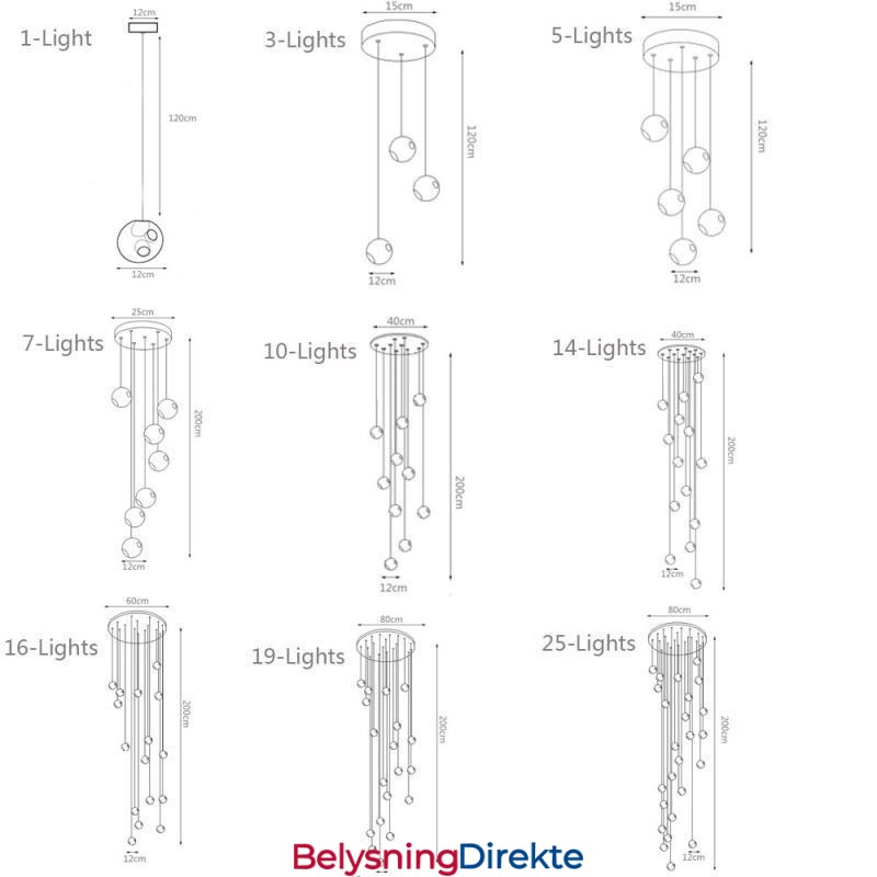 Moderne Krystallkule Anhengslampe Fargerik Krystalllysekrone (Fargerik Stil, Vennligst Kontakt Oss)