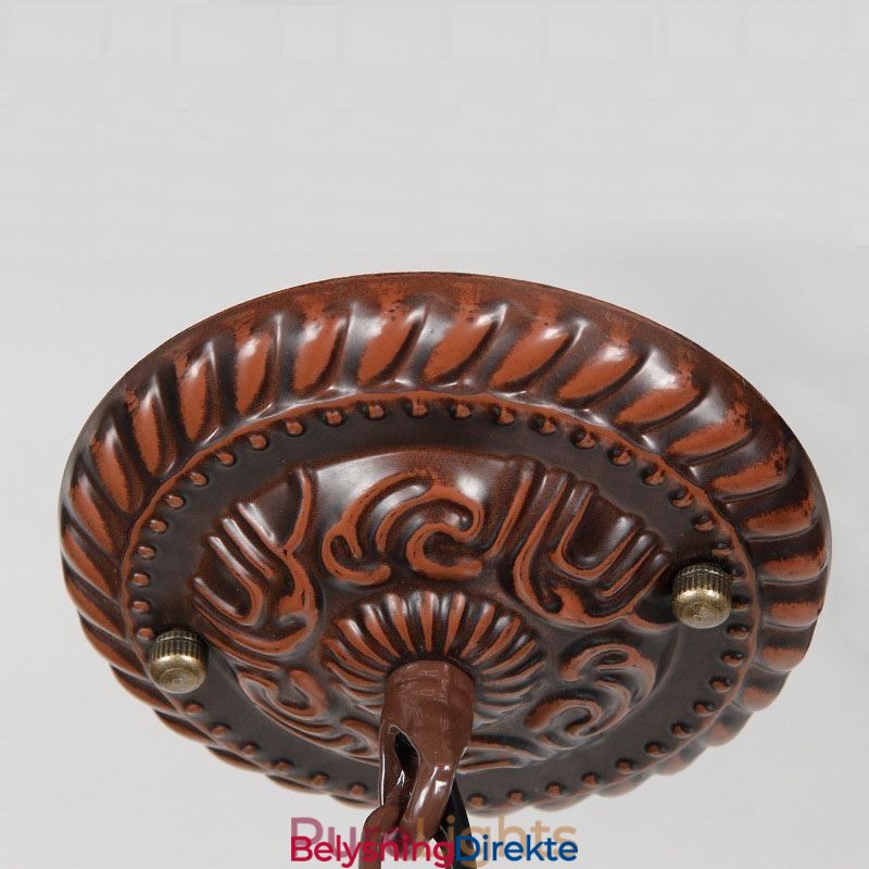 Dekorativ Hengelampe I Farget Glass