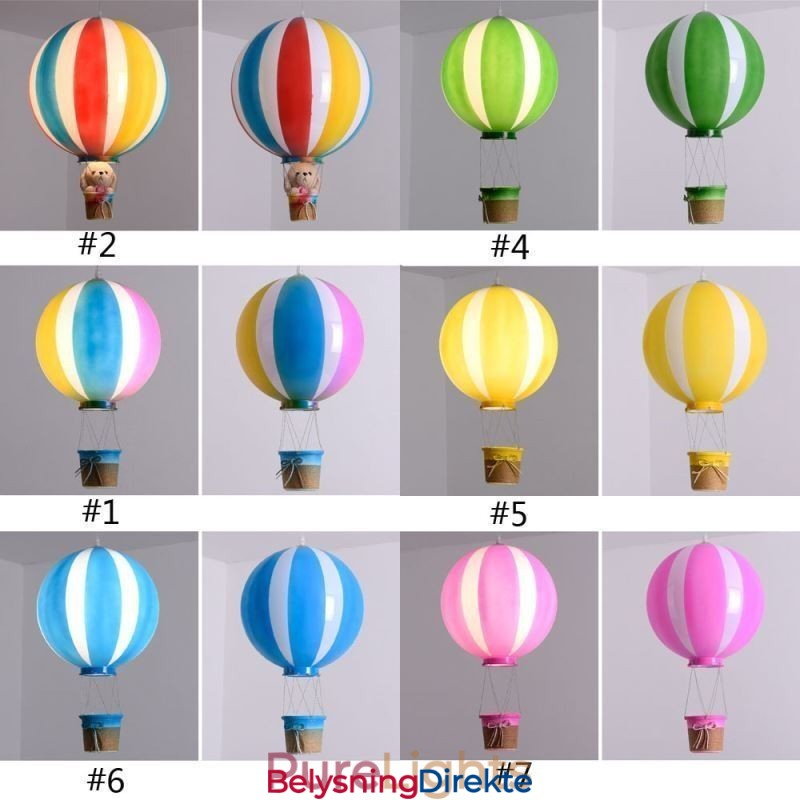 Fargerik Varmluftsballong Anhengslampe Akryl Dekorasjonslampe