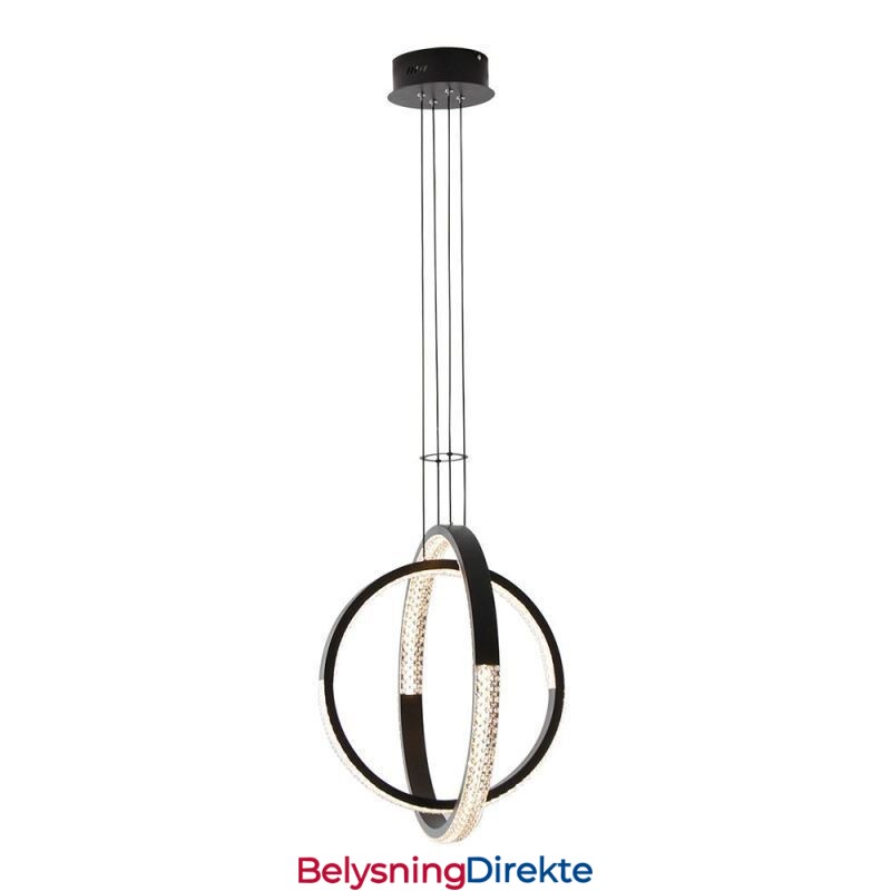 Moderne Lysekrone Med 2 Ringer, Pendelbelysning For Spisestue