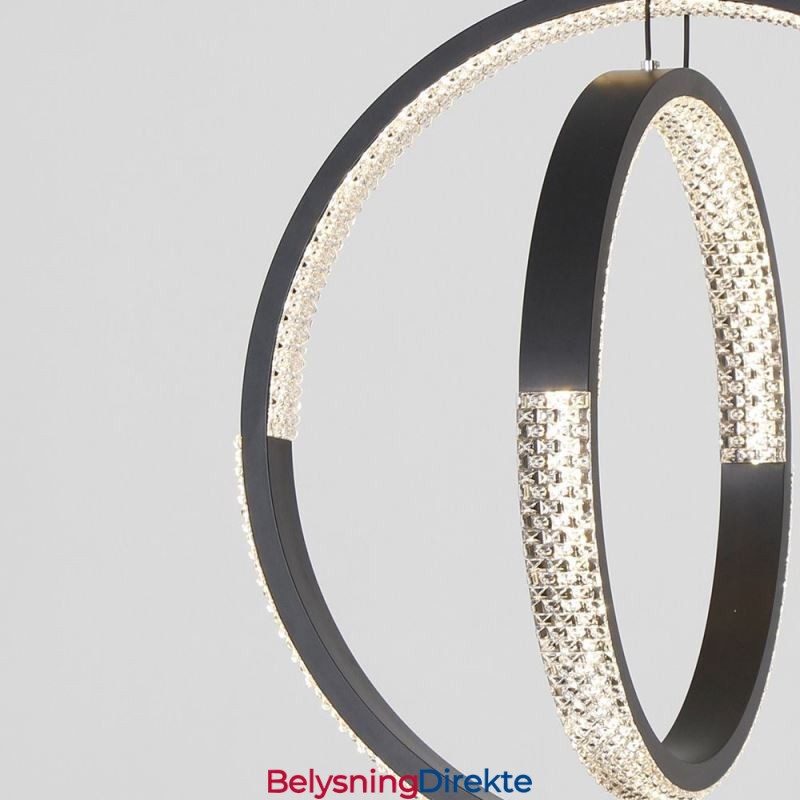 Moderne Lysekrone Med 2 Ringer, Pendelbelysning For Spisestue