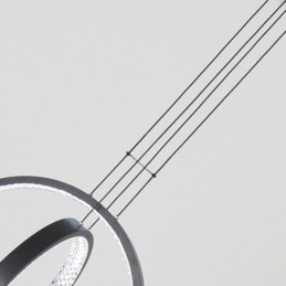 Moderne Lysekrone Med 2 Ringer, Pendelbelysning For Spisestue