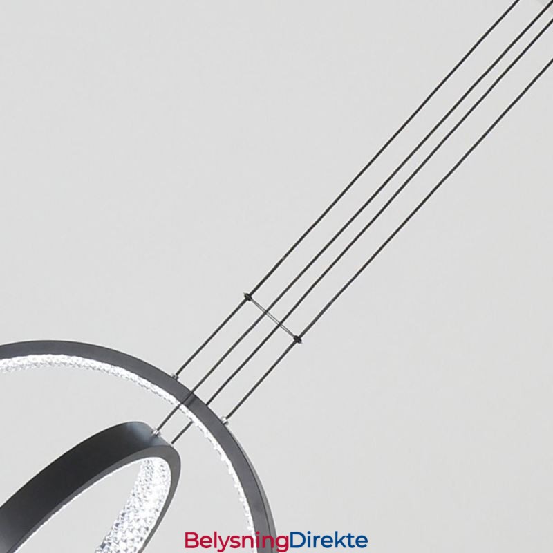 Moderne Lysekrone Med 2 Ringer, Pendelbelysning For Spisestue