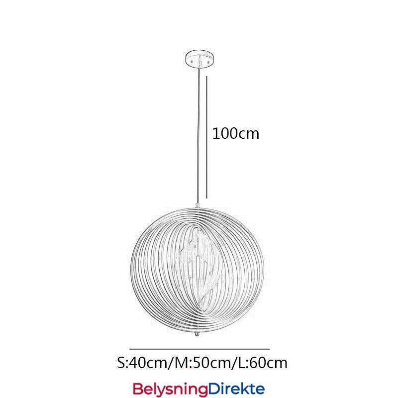 Moderne Rund Kulelysekrone I Bassved