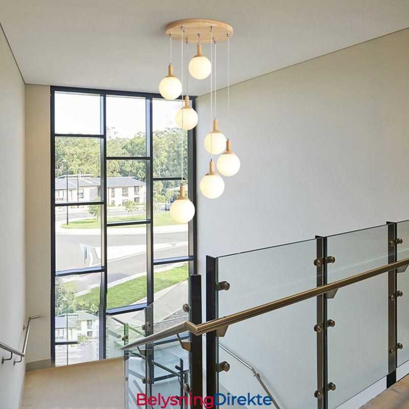 Japansk Pendellampe I Tre, Nordisk Glasshengelampe