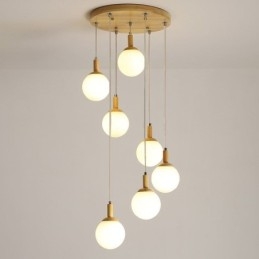 Japansk Pendellampe I Tre, Nordisk Glasshengelampe