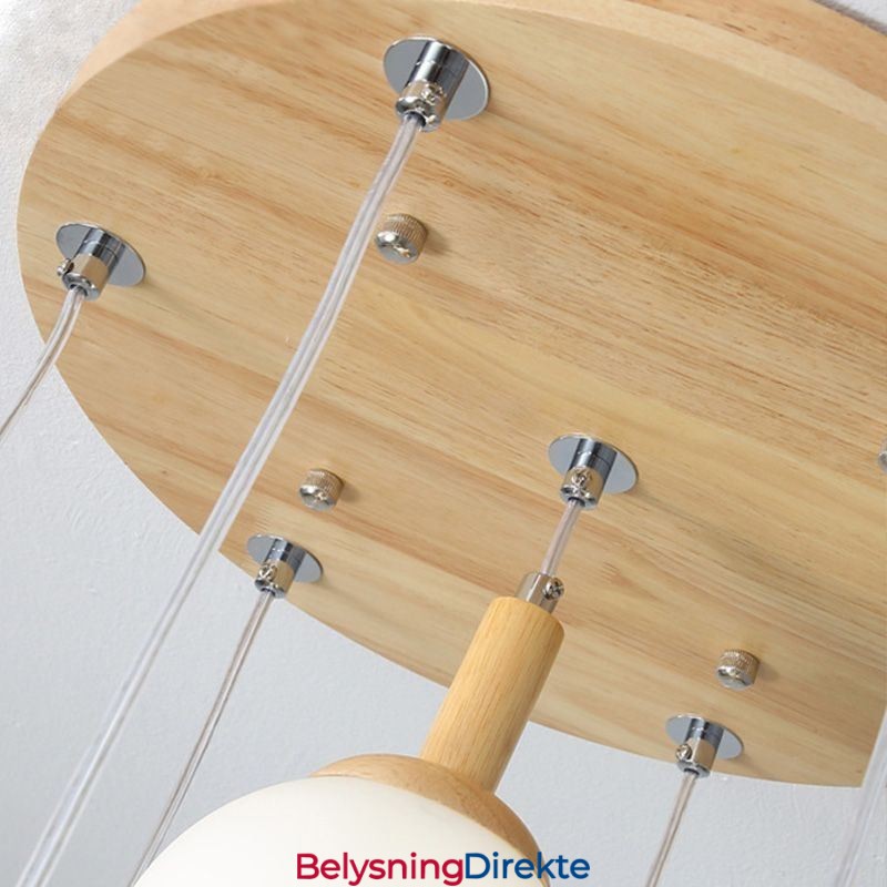 Japansk Pendellampe I Tre, Nordisk Glasshengelampe