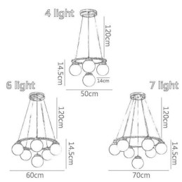 Japansk Lysekrone I Tre, Molekyl, Anhengslampe