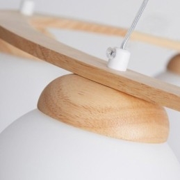 Japansk Lysekrone I Tre, Molekyl, Anhengslampe