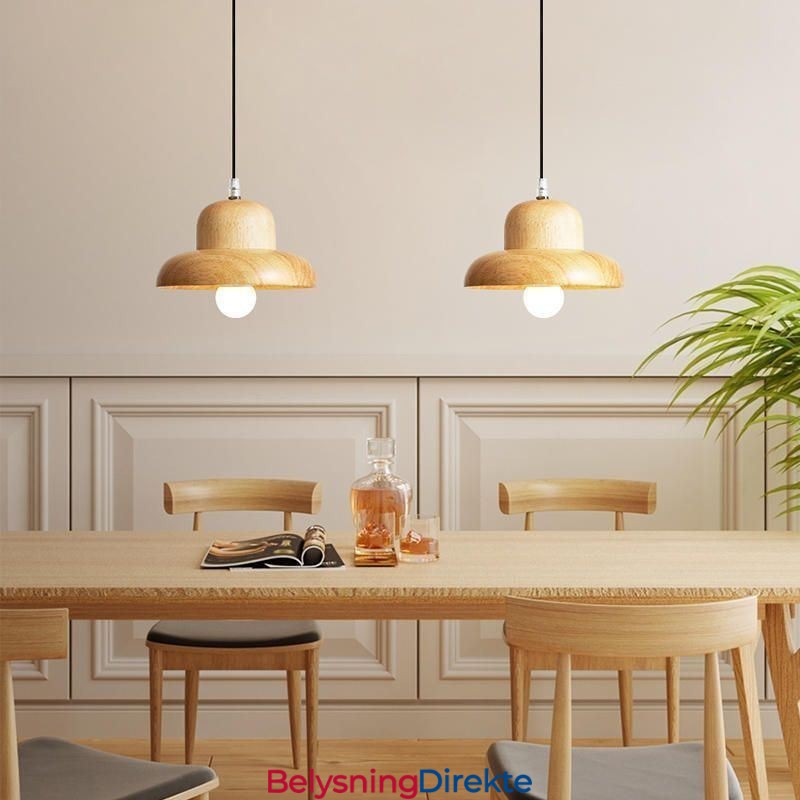 Japansk Tre Pendellampe Hatt Hengende Lampe