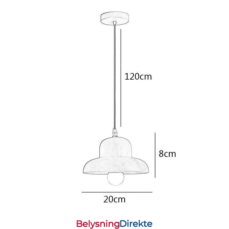 Japansk Tre Pendellampe Hatt Hengende Lampe