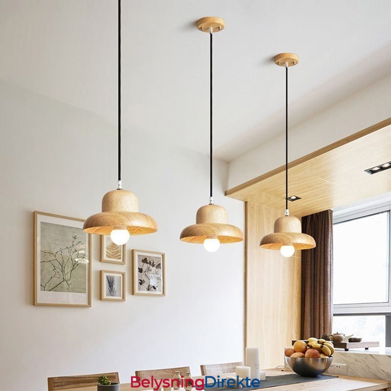 Japansk Tre Pendellampe Hatt Hengende Lampe