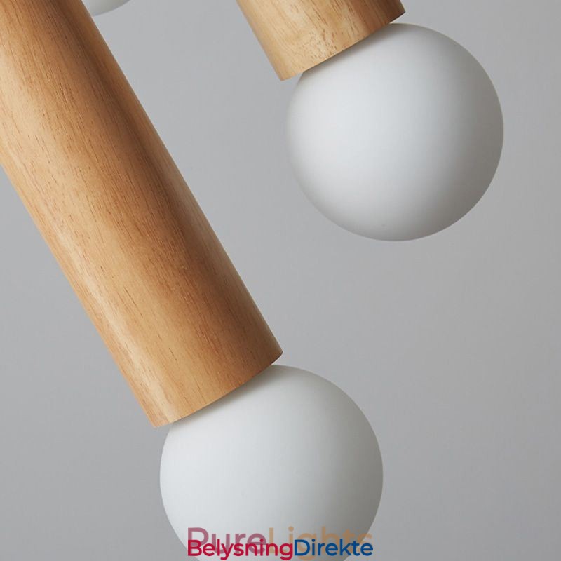 Japansk Pendellampe I Tre Med 6 Lys