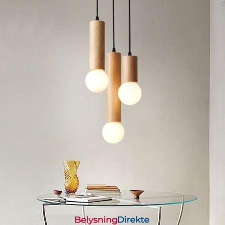 Japansk Pendellampe I Tre Med 3 Lys
