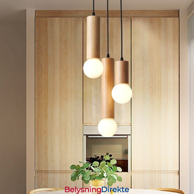 Japansk Pendellampe I Tre Med 3 Lys