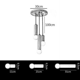 Japansk Pendellampe I Tre Med 3 Lys