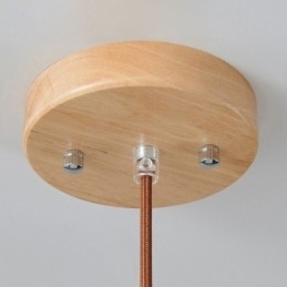 Japansk Pendellampe I Tre, Glasslykt, Hengende Lampe