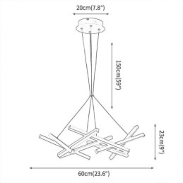 Postmoderne Lysekrone Nordisk Tregren Pendellampe