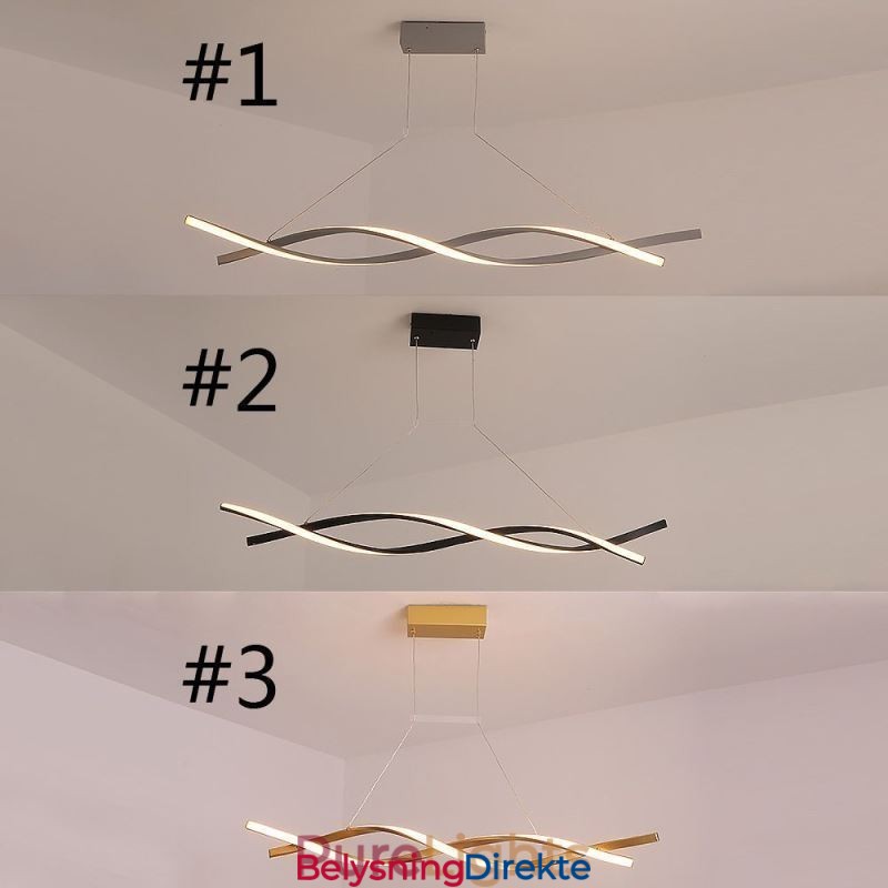 Moderne Pendellampe Med Vridesign Og Spisestue