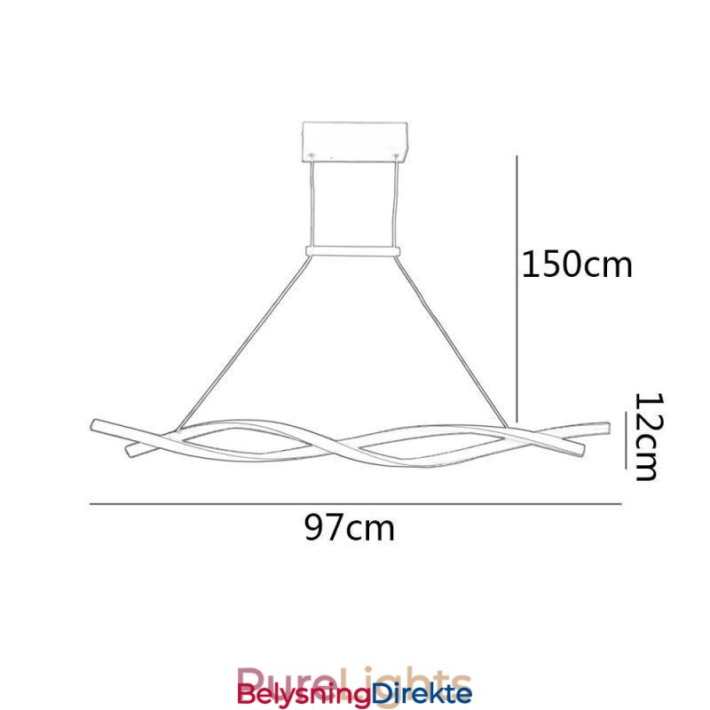 Moderne Pendellampe Med Vridesign Og Spisestue