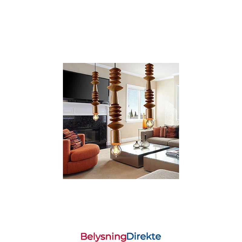 Lysekrone I Ministil, Tradisjonell Klassisk, Tre, Bambus