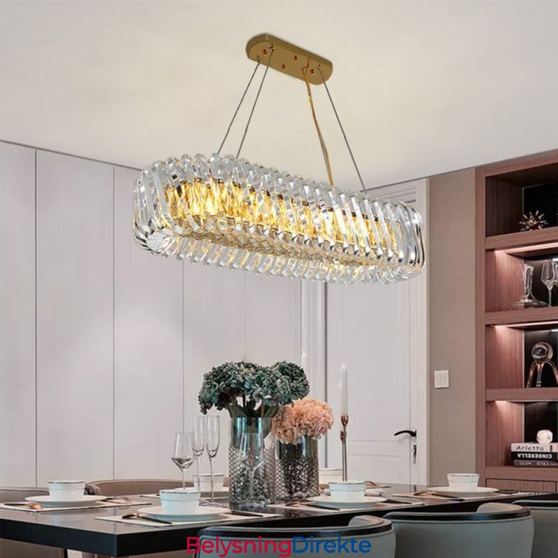 Luksuriøs Glassanhengslampe I Europeisk Stil Med Lysekrone