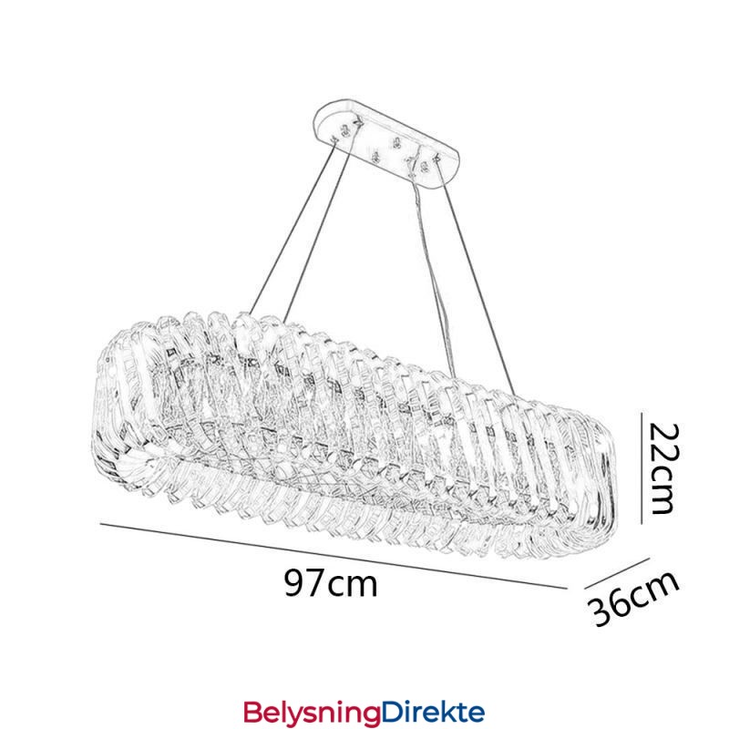 Luksuriøs Glassanhengslampe I Europeisk Stil Med Lysekrone