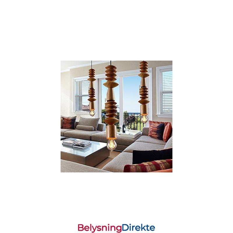 Lysekrone I Ministil, Tradisjonell Klassisk, Tre, Bambus