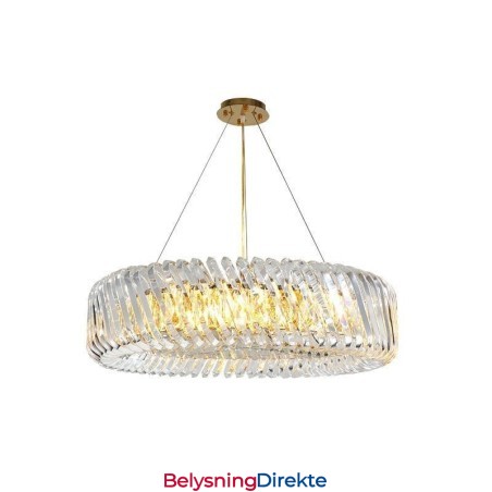 Europeisk Pendellampe Rund Glassdekorasjonshengelampe