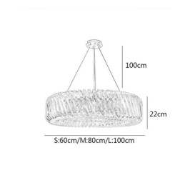 Europeisk Pendellampe Rund Glassdekorasjonshengelampe