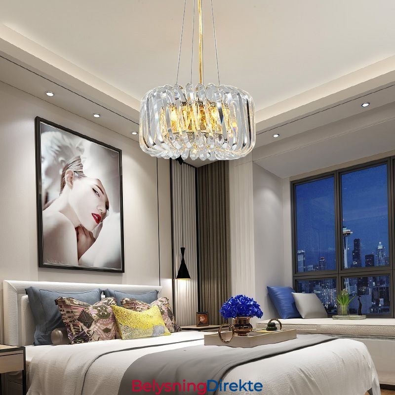 Europeisk Pendellampe Rund Glassdekorasjonshengelampe