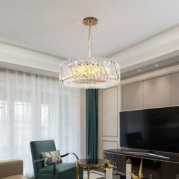 Europeisk Pendellampe Rund Glassdekorasjonshengelampe