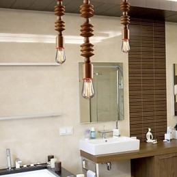 Lysekrone I Ministil, Tradisjonell Klassisk, Tre, Bambus