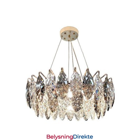 Europeisk Jernanhengslampe Kreativ Glassbladlysekrone