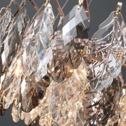 Europeisk Jernanhengslampe Kreativ Glassbladlysekrone