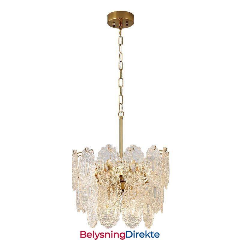 Moderne Glass Anhengslampe Dekorasjon Bronse Gull Lysekrone