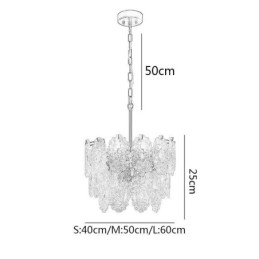 Moderne Glass Anhengslampe Dekorasjon Bronse Gull Lysekrone