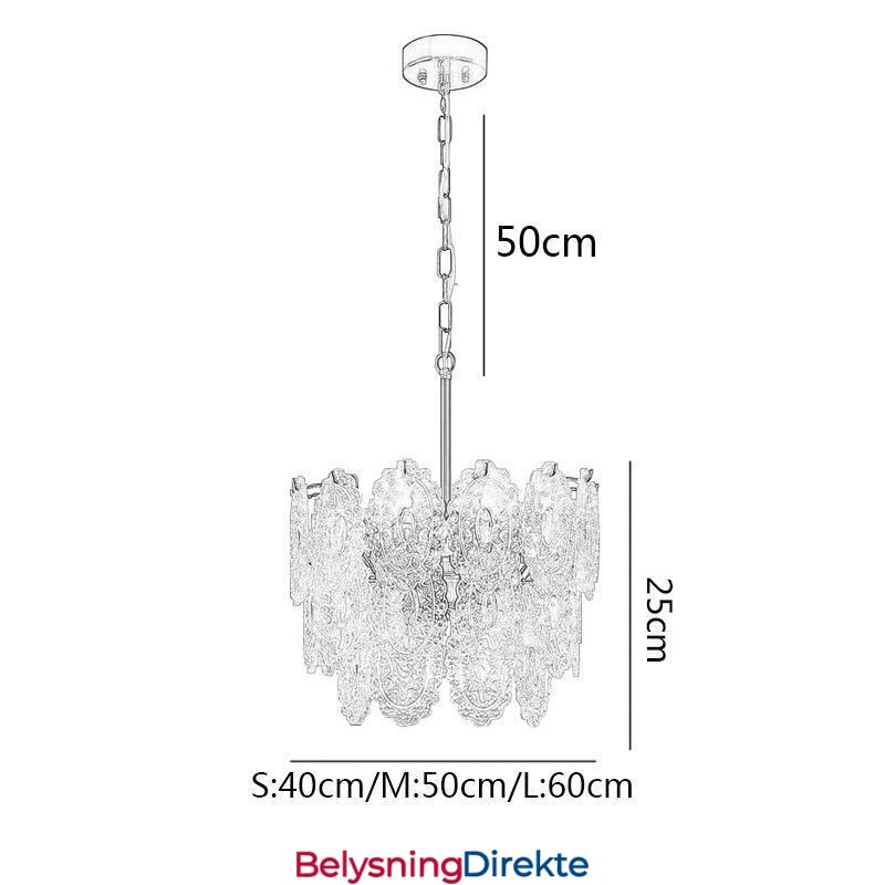 Moderne Glass Anhengslampe Dekorasjon Bronse Gull Lysekrone