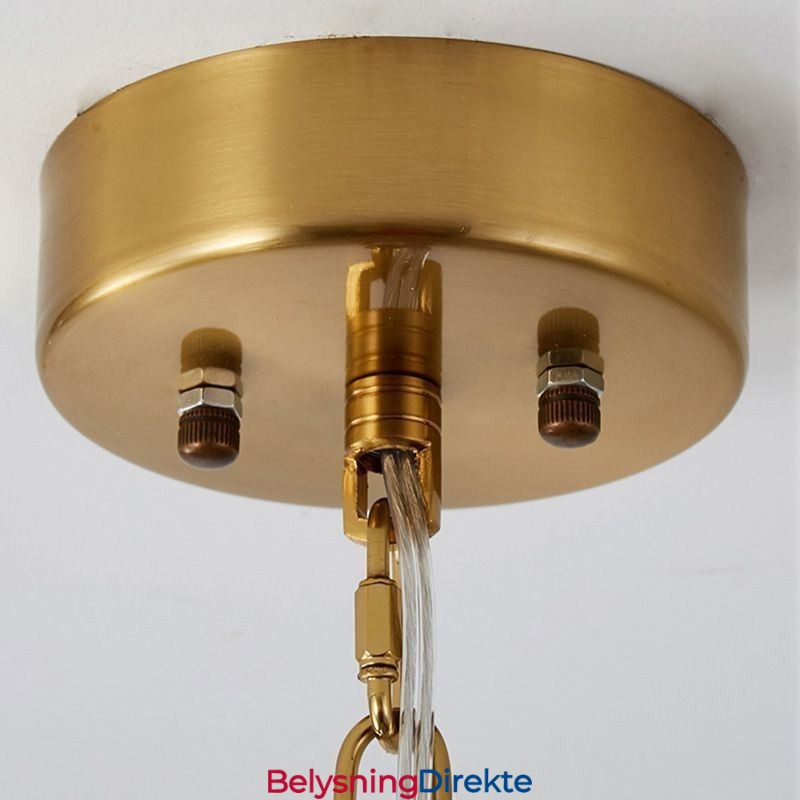 Moderne Glass Anhengslampe Dekorasjon Bronse Gull Lysekrone