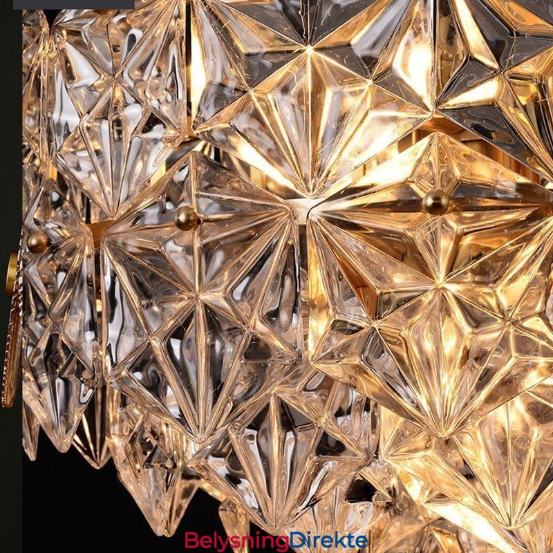 Europeisk Glass Pendellampe Moderne Kjegleformet Lysekrone