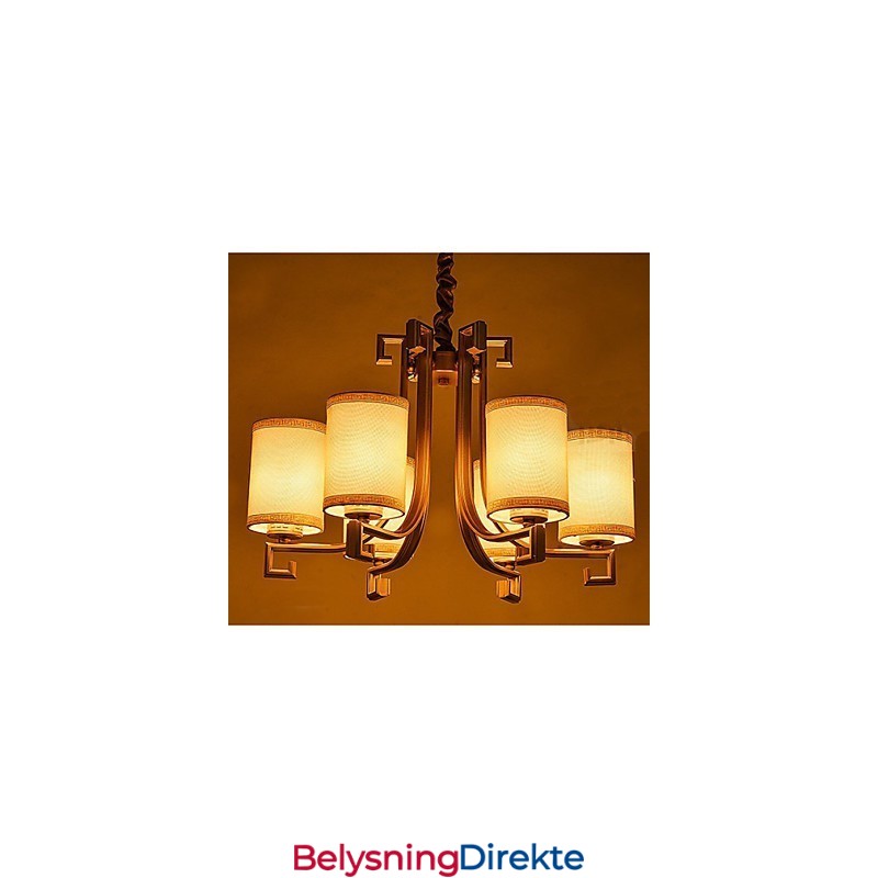 Kinesisk Stil Lysekrone Jern Kobber Imitasjonsluftlamper