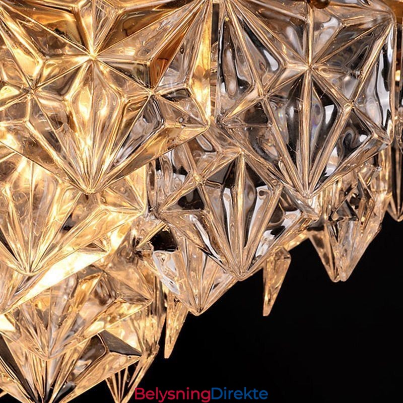 Europeisk Glass Pendellampe Moderne Kjegleformet Lysekrone