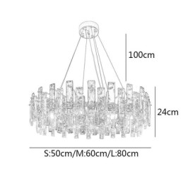 Luksuriøs Glasslysekrone I Europeisk Stil Anhengslampe