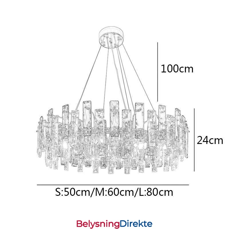 Luksuriøs Glasslysekrone I Europeisk Stil Anhengslampe