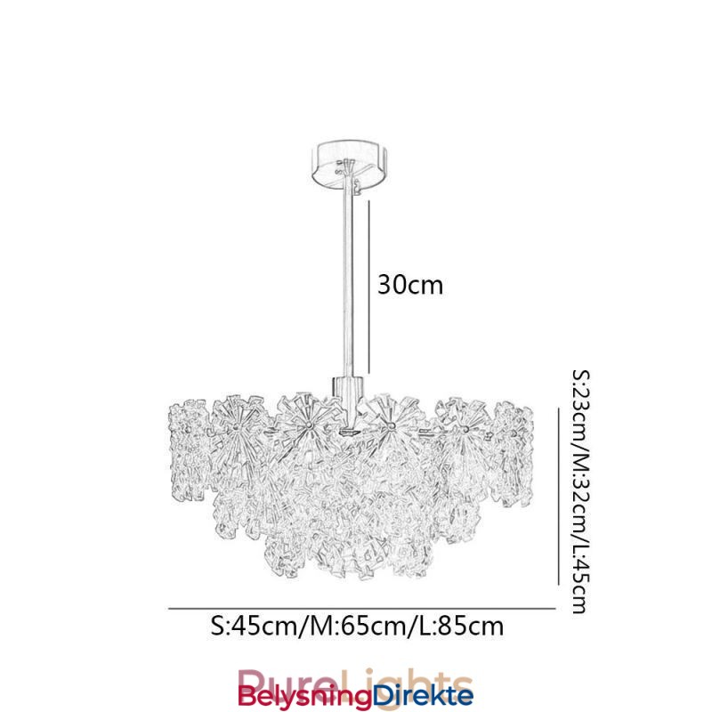 Luksuriøs Pendellampe Til Hjemmeinnredning I Glass, Lysekrone, Stue