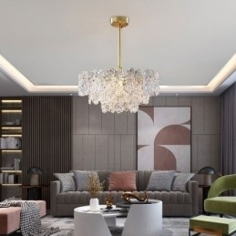 Luksuriøs Pendellampe Til Hjemmeinnredning I Glass, Lysekrone, Stue