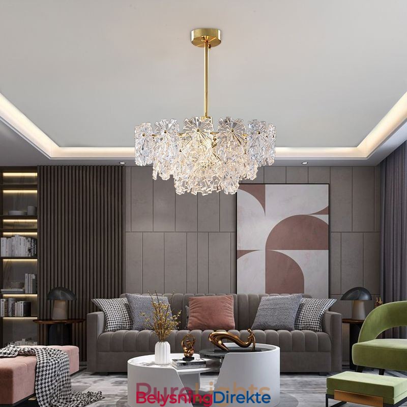 Luksuriøs Pendellampe Til Hjemmeinnredning I Glass, Lysekrone, Stue