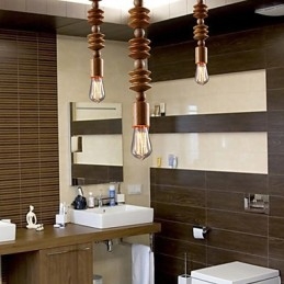 Lysekrone I Ministil, Tradisjonell Klassisk, Tre, Bambus