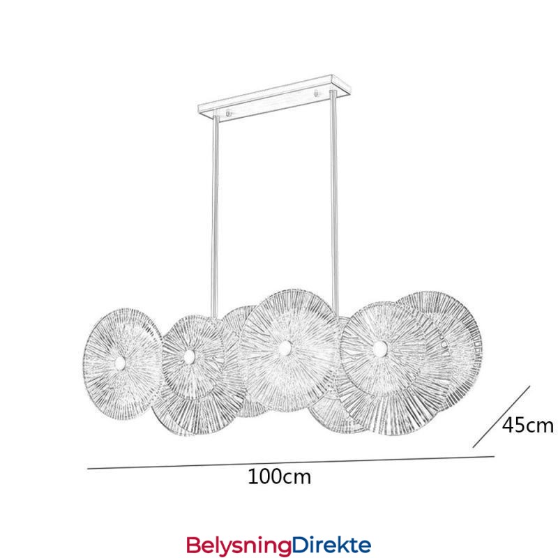 Moderne Gnistskivelysekrone Fyrverkeri Glassanhengslampe Hjemmedekorbelysning